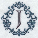 Damask Letter J - 7 Inch