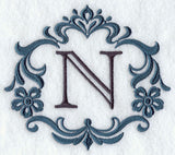 Damask Letter N - 7 Inch