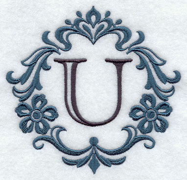 Damask Letter U - 7 Inch