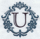 Damask Letter U - 7 Inch