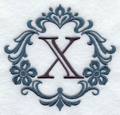 Damask Letter X - 7 Inch