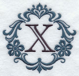 Damask Letter X - 7 Inch