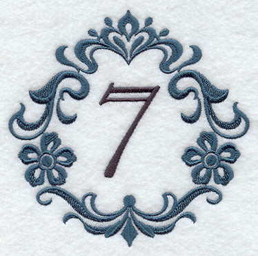 Damask Number 7 - 7 Inch