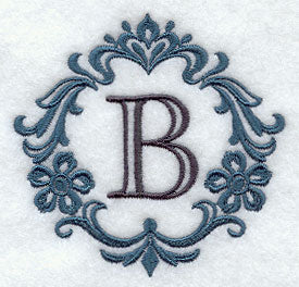 Damask Letter B - 7 inch