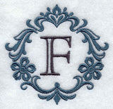 Damask Letter F - 7 inch