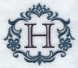 Damask Letter H - 7 inch