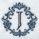 Damask Letter J - 7 Inch