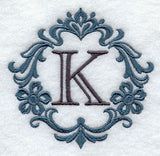 Damask Letter K - 7 Inch