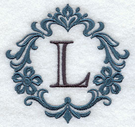 Damask Letter L - 7 Inch