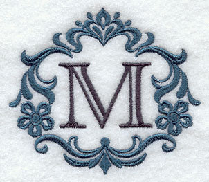 Damask Letter M - 7 Inch