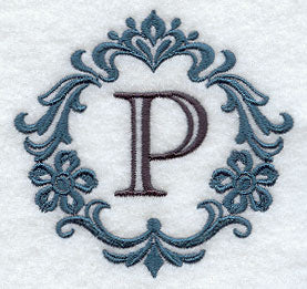 Damask Letter P - 7 Inch