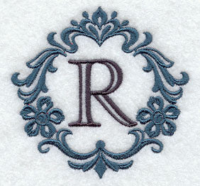 Damask Letter R - 7 Inch