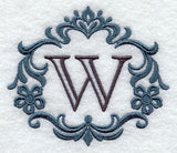 Damask Letter W - 7 Inch