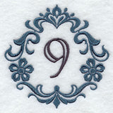Damask Number 9 - 7 Inch