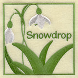 Snowdrop Floral Square
