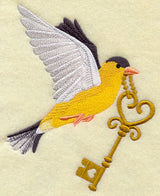 Antique Birdcage Key and Bird