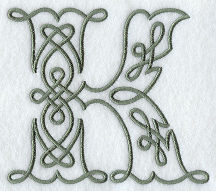 Celtic Knotwork Letter K - 5 Inch
