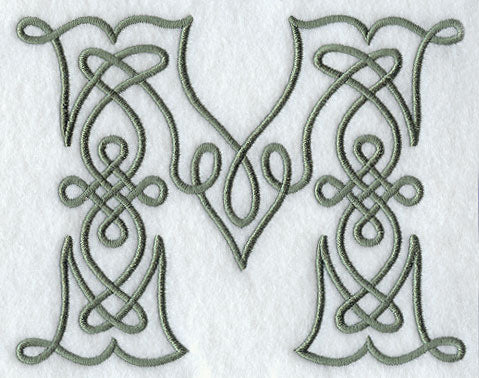 Celtic Knotwork Letter M - 5 Inch