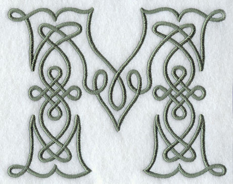 Celtic Knotwork Letter M - 5 Inch