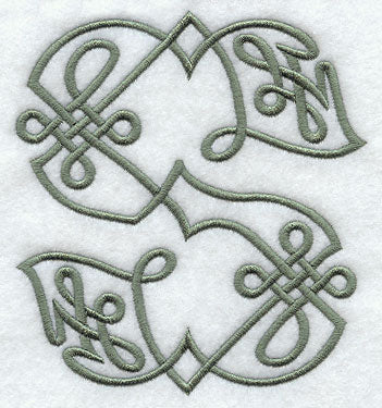 Celtic Knotwork Letter S - 5 Inch