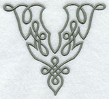 Celtic Knotwork Letter V - 5 Inch