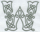 Celtic Knotwork Letter W - 5 Inch