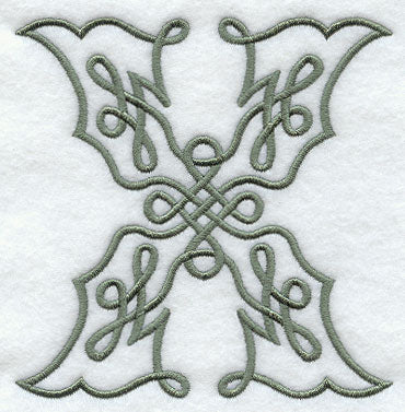 Celtic Knotwork Letter X - 5 Inch