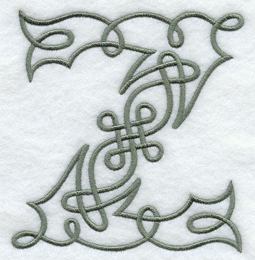 Celtic Knotwork Letter Z - 5 Inch