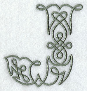Celtic Knotwork Letter J - 5 Inch