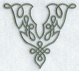 Celtic Knotwork Letter V - 5 Inch