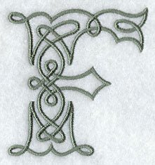 Celtic Knotwork Letter F - 5 Inch