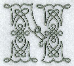 Celtic Knotwork Letter N - 5 Inch