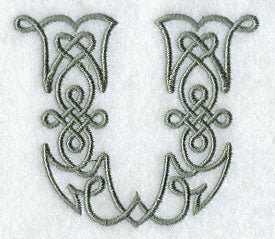 Celtic Knotwork Letter U - 5 Inch