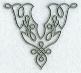 Celtic Knotwork Letter V - 5 Inch