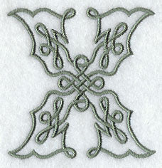 Celtic Knotwork Letter X - 5 Inch