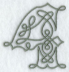 Celtic Knotwork Number 4 - 5 Inch