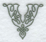 Celtic Knotwork Letter V - 5 Inch