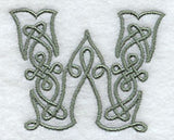 Celtic Knotwork Letter W - 5 Inch