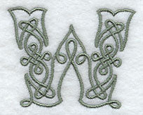 Celtic Knotwork Letter W - 5 Inch