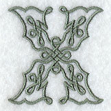 Celtic Knotwork Letter X - 5 Inch