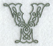 Celtic Knotwork Letter Y - 5 Inch