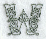 Celtic Knotwork Letter W - 5 Inch