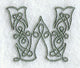 Celtic Knotwork Letter W - 5 Inch