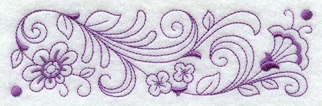 Spring Flower Border (Redwork)