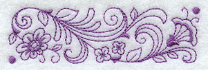 Spring Flower Border (Redwork)