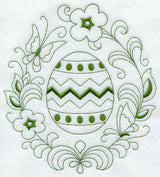 Easter Egg Circle (Redwork)