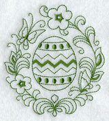 Easter Egg Circle (Redwork)