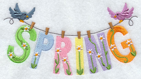 Spring Flowers Clothesline