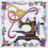 Sewing Machine and Scissors Collage