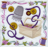 Sewing Box and Buttons Collage